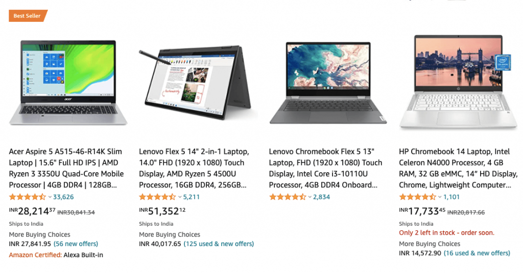 Amazon Laptop product reviews for increasing more conversions for the website.
